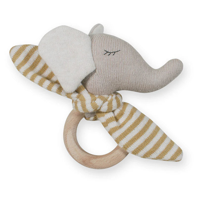 Elephant Teething Ring Honey - Baba Box